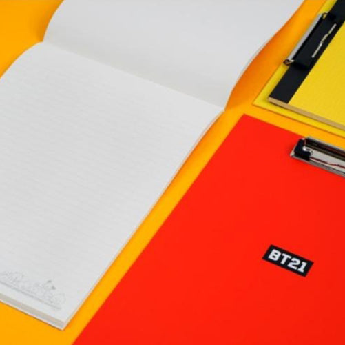 BT21 Clipboard & NotePads Set BTS K-Pop Stationery (Red)