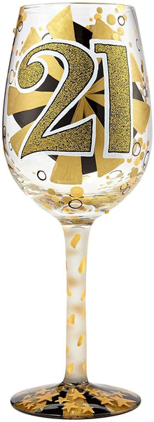 Enesco Wine Glasses Artisan in Gift Box
