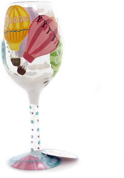 Enesco Wine Glass Graduation in Gift Box Artisan Hand Painted