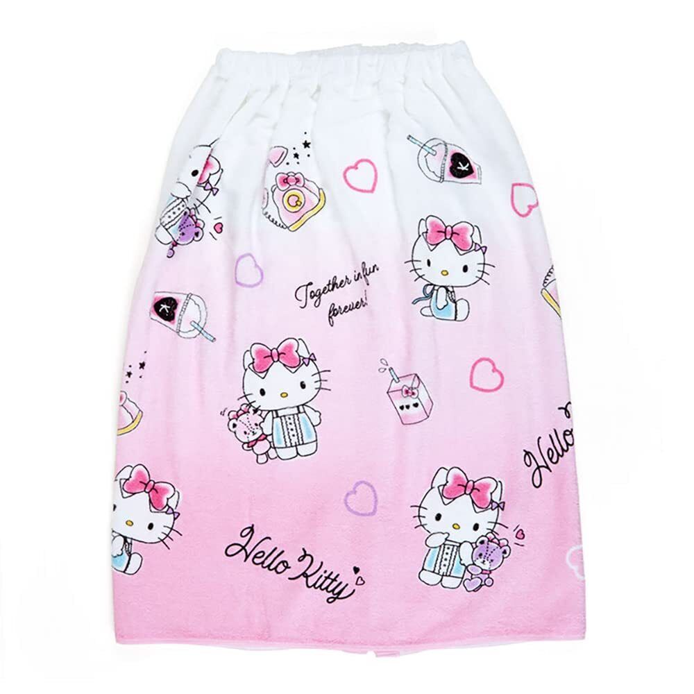 Hello Kitty Wrap Towel Kids Swimsuit Cover Sanrio Japan (70cm)