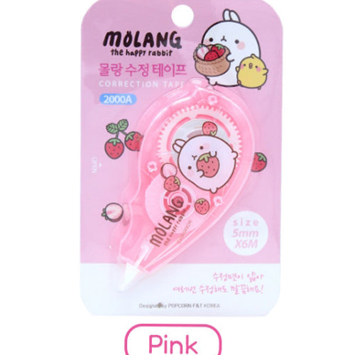 Molang Correction Tape white 5mm Bunny Kawaii Stationery