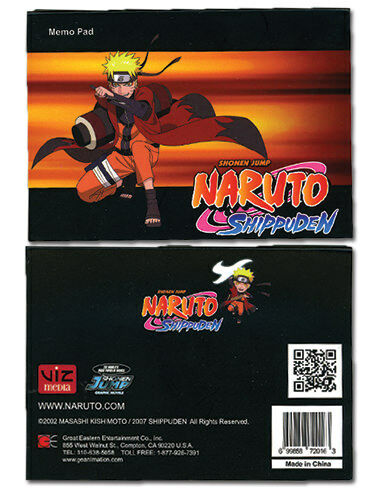 Naruto Shippuden Memo Pad Anime Japanese Statoinery