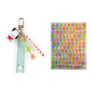 Pochacco Kawaii Keychain with Stickers Customizable Sanrio Japan