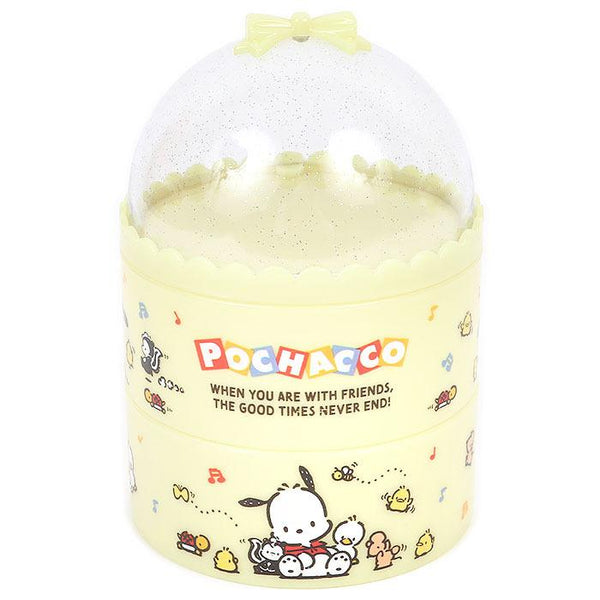 Pochacco 3-tier Trinket Case with Lid Dome Shaped Sanrio Mini Organizer