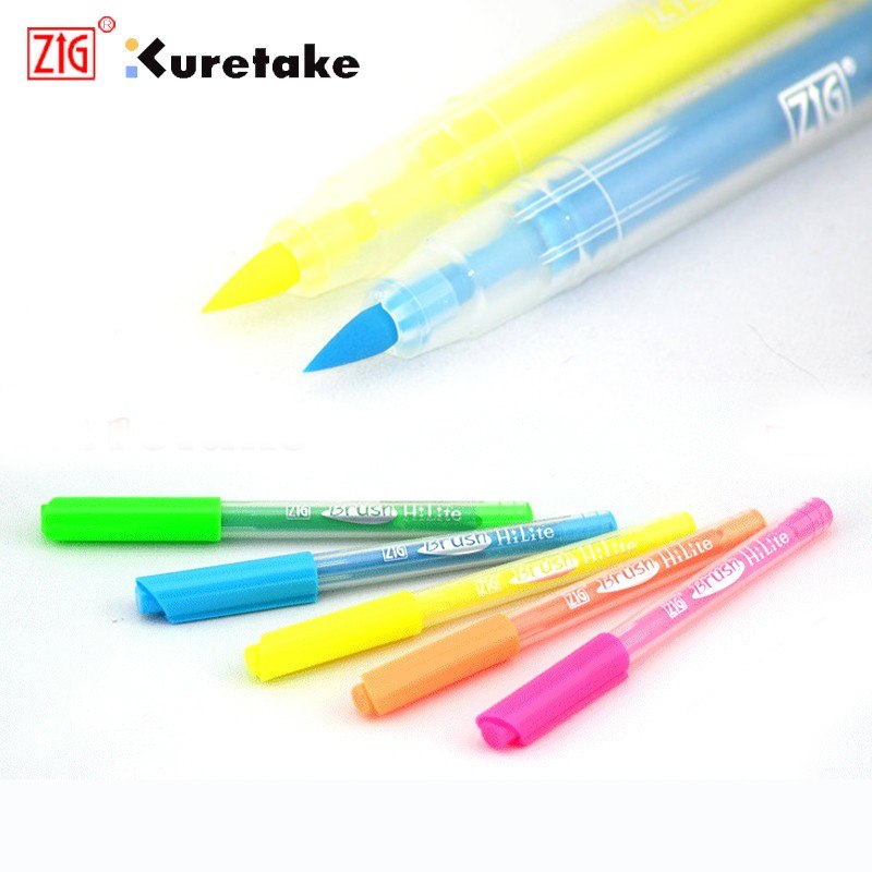 Kuretake Zig Highlighter Pen Neon Color Marker Japanese Stationery