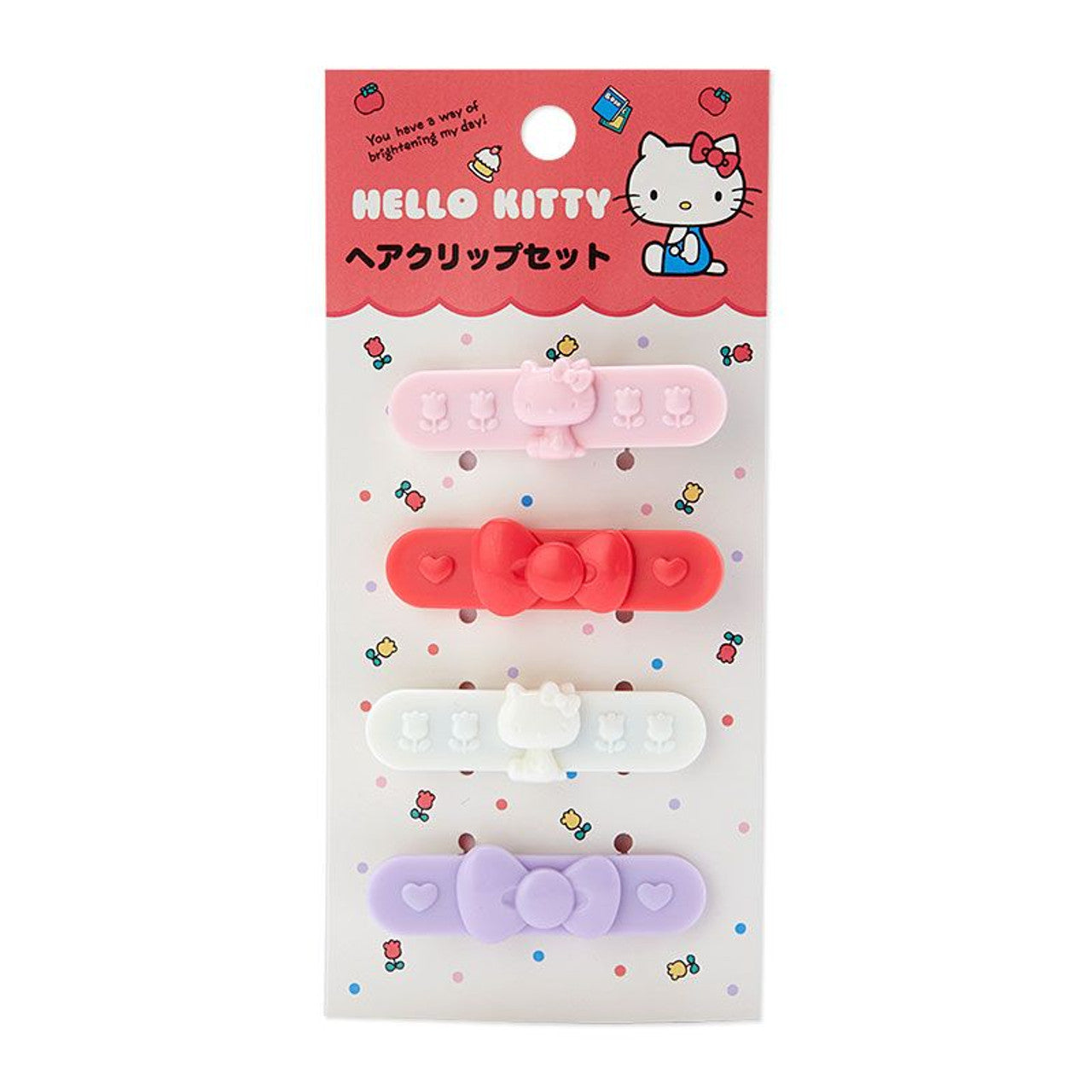 Hello Kitty Mini Hair Clip Set Sanrio Japanese Bow Hair Barrette (1 set)