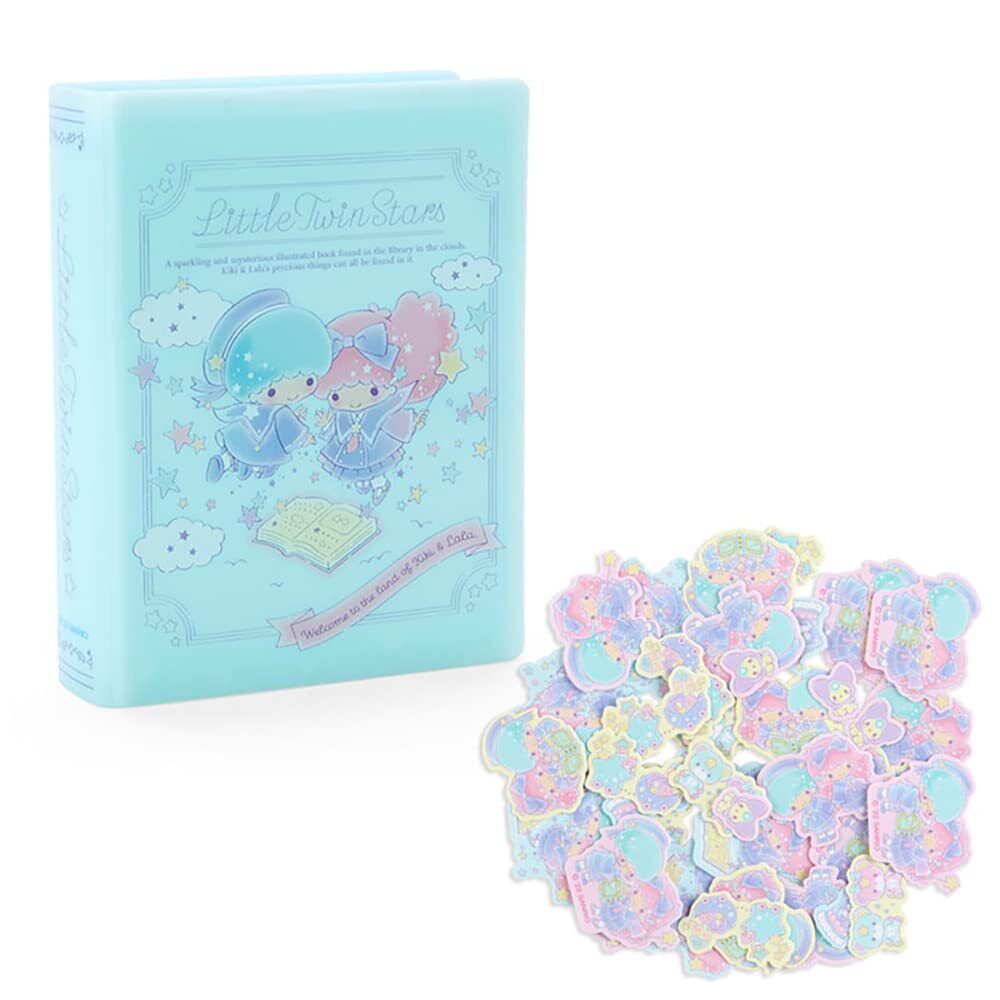 Little Twin Stars Flake Stickers with Case Illustration Series Sanrio Stationery